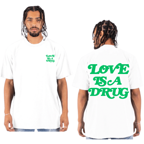 Short Sleeve Love Is A Drug Tee - Expensive Love Clothing