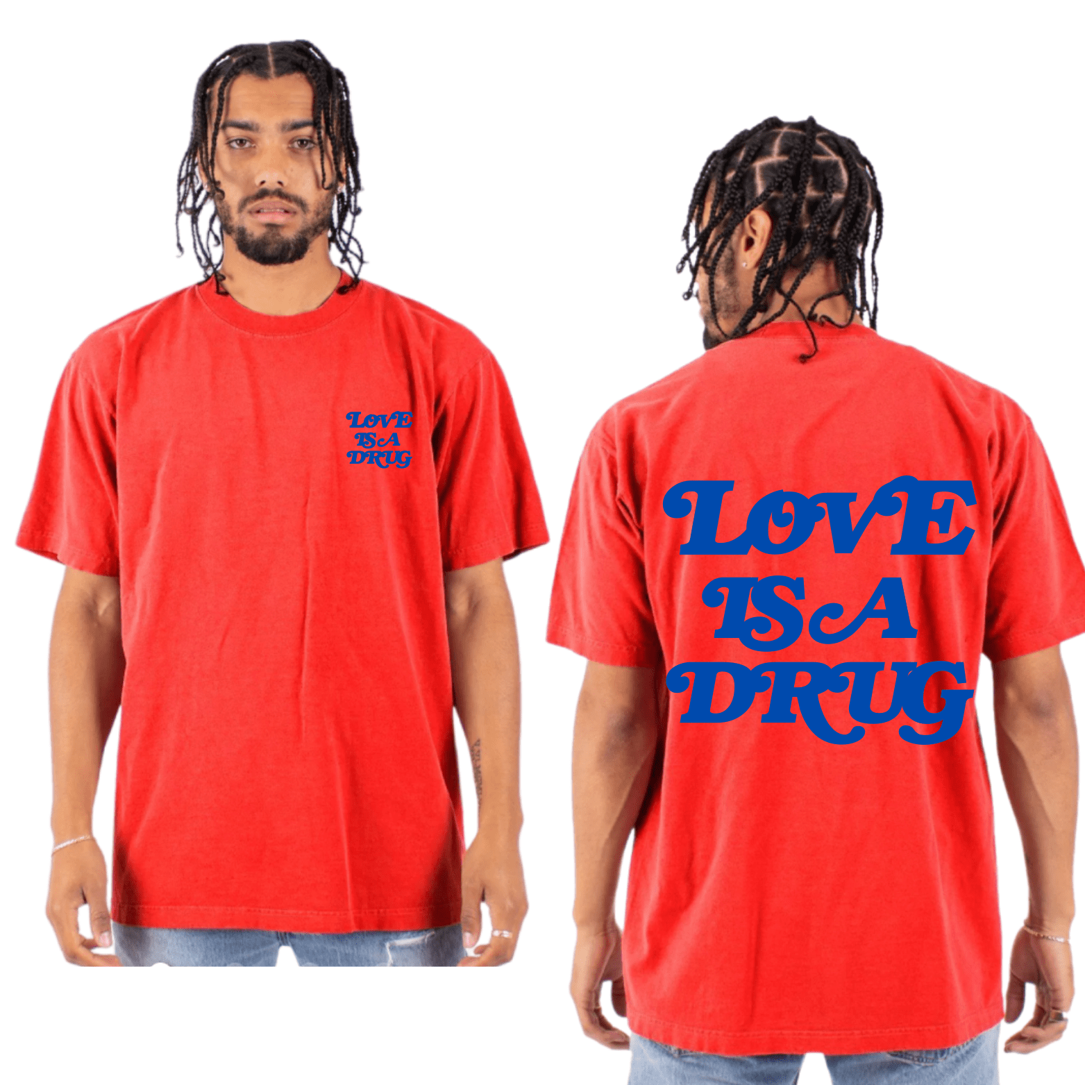 Short Sleeve Love Is A Drug Tee - Expensive Love Clothing